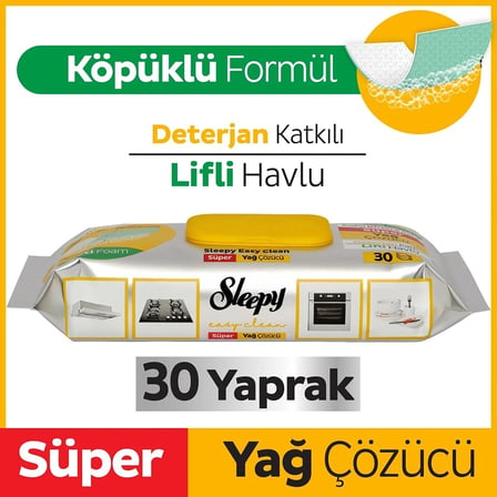 Yüzey Temizlik Havlusu 30 Adet Yağ Çözücü