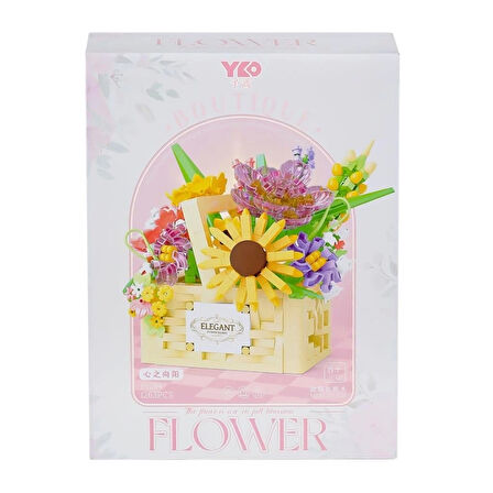 CEYLAN ADAM   P1294 Panlos Çiçek Buketi 1263 Parça Blok Seti -Vagon life