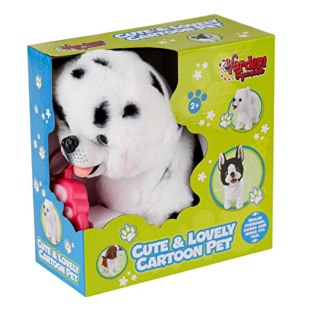 CEYLAN ADAM   PR66022-25 Yürüyen Tasmalı Peluş Köpek