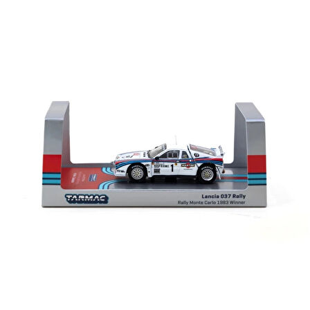 CEYLAN ADAM   Tarmac Works 1/64 Lancia 037 Rally Rally Monte Carlo 1983 #1 with Tarmac Cards