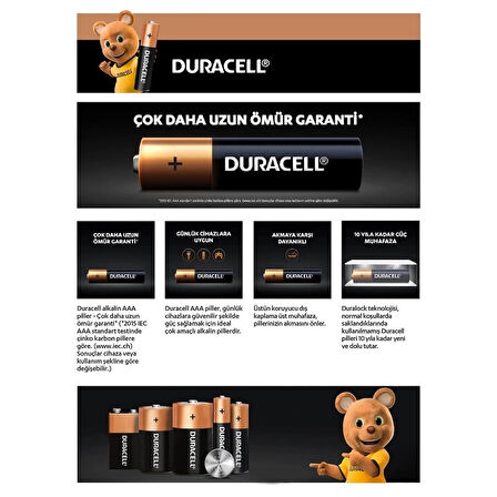 CEYLAN ADAM  Duracell 6'Lı AAA İnce Kalem Pil