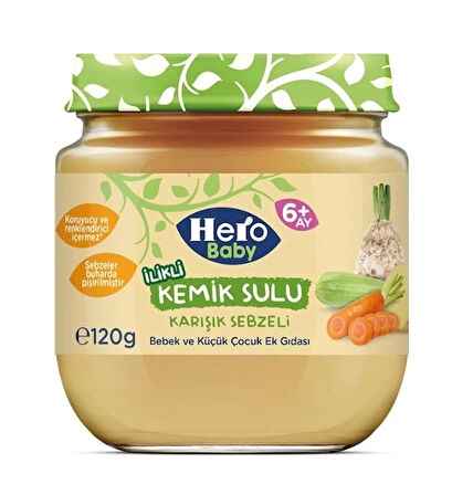 CEYLAN ADAM  Hero Baby Gourmet Karışık Sebzeli Kavanoz Mama 120 Gr