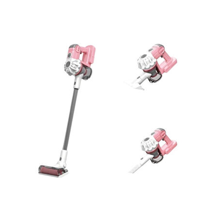 CEYLAN ADAM  LS8807C - Vardem Dikey Elektrik Süpürgesi Pembe 3 in1  Kapalı Kutu