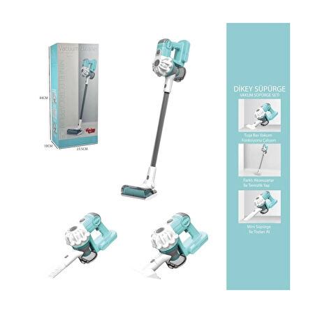 CEYLAN ADAM  LS8807Q Vardem Dikey Elektrik Süpürgesi  Kapalı Kutu Yeşil-Gri  3 in1