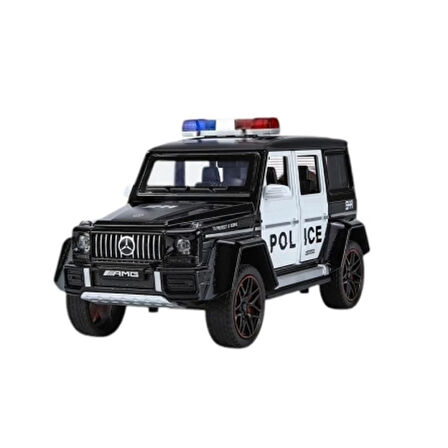 CEYLAN ADAM  XHD-B2433 -Vardem  Çek Bırak Işıklı ve Sesli G Polis Metal Jeep 1:24