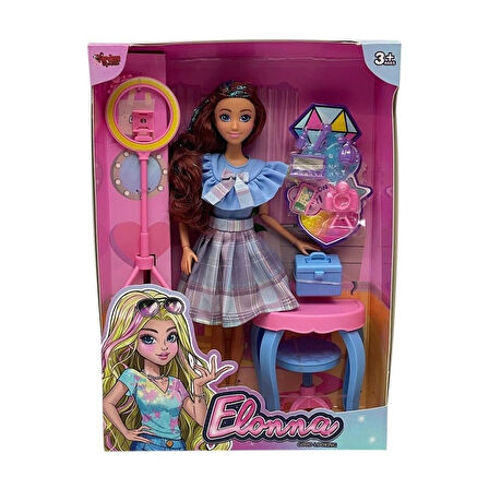 CEYLAN ADAM  WG66956 -Vardem Kutulu Güzellik Masalı Çantalı Bebek Set 11,5 inç