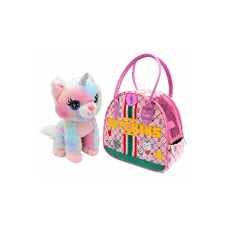 CEYLAN ADAM  Cutekins Peluş Caticorn Posh Taşıma Çantalı