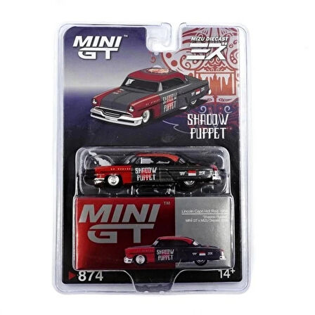 CEYLAN ADAM  Mini GT 1/64 Lincoln Capri Hot Rod 1954 "Shadow Puppet" MINI GT x MIZU Diecast
