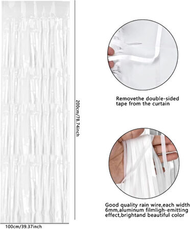 CEYLAN ADAM  Soft Beyaz Renk Duvar ve Kapı Perdesi İthal 100x200 cm