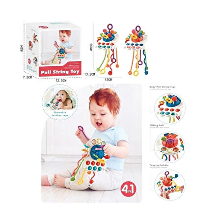 CEYLAN ADAM  BIB68859-Vardem Duyusal Montessori Oyuncaklar  Toplu-Çekme İpli