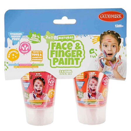 CEYLAN ADAM  2in1 Doğal Yüz ve Parmak Boyası 2’li