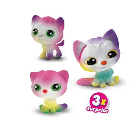 CEYLAN ADAM  Boya Üfleme Kalemi 3x Kedicik Sürprizi