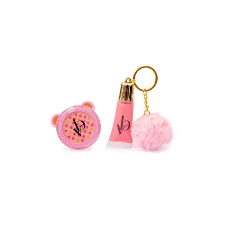 CEYLAN ADAM  VRB27000 Very Bella - Parıltı Seti (lip gloss+far+ponpon anahtarlık)
