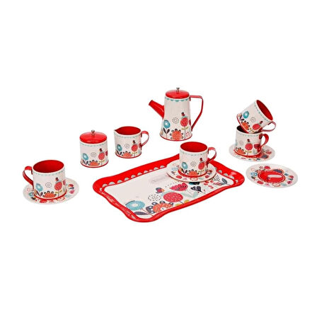 CEYLAN ADAM  4939 SUN-YFN-LCH-METAL ÇAY SETİ ÇİÇEK DSN 2A 12PRÇ