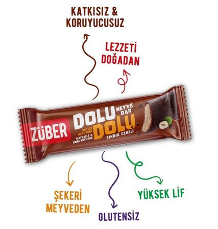 Dolu Dolu Fındık Ezme Meyve Bar 30 Gr