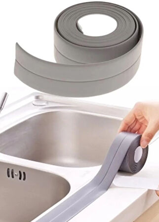 CEYLAN ADAM  GRİ Su Sızdırmaz Lavabo Kenar Bandı (KUTUSUZ) (3.2m)