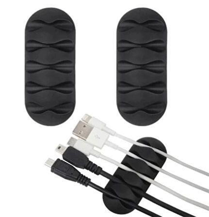 CEYLAN ADAM  Kablo Tutucu 5 Kanallı 3lü Siyah