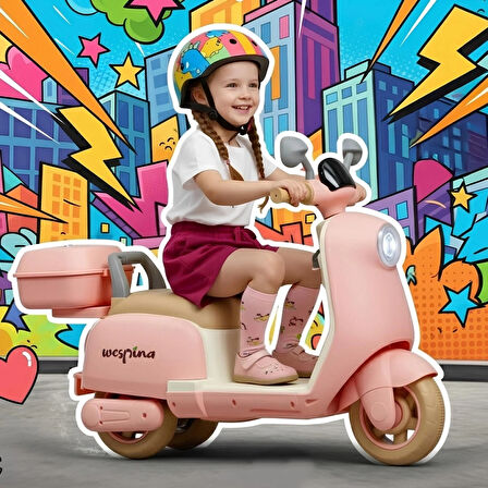 CEYLAN ADAM  Wespina Kumandalı Akülü Motor 6V Pembe WPAK5