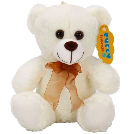 0998 PELUŞ AYI OTURAN KURDELELİ 21CM 2R
