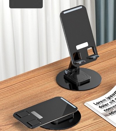 Katlanabilir Telefon Tutucu Stand Yuvarlak Tabanlı CM-074