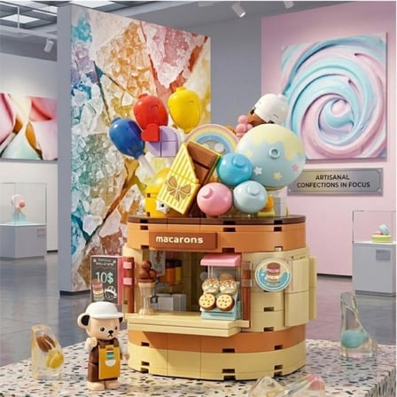 Mey İthalat® P881201 TEDDY BEAR KOLEKSİYONU DONDURMA DÜNYASI 354 PARÇA BLOCK OYUNCAK