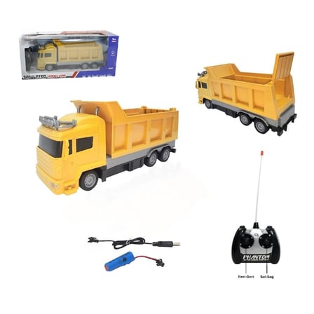Mey İthalat® Uzaktan Kumandalı Full Fonksiyon Şarjlı 1:18 Kamyon (Damperli - Çöp Kamyonu)