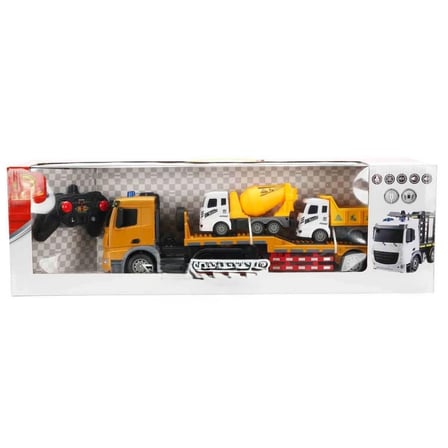 Mey İthalat® 1:18 Sesli ve Işıklı USB Şarjlı Uzaktan Kumandalı Taşıyıcı Kamyon 50 cm