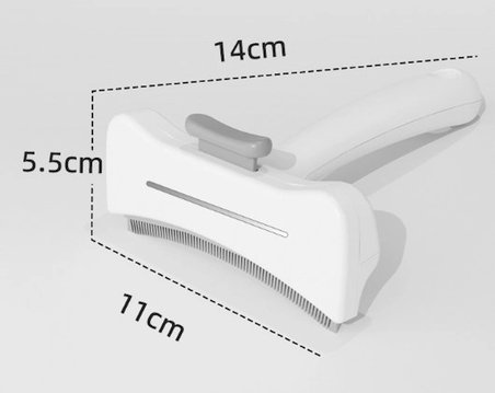 Mey İthalat® Basmalı Metal Uçlu Evcil Hayvan Tüy Toplama Tarağ