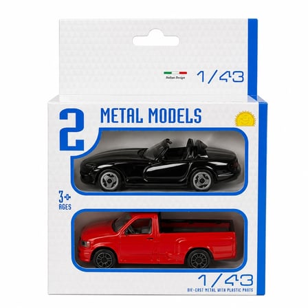 Mey İthalat 1:43 Street Fire Çiftli Arabalar 2'li Set