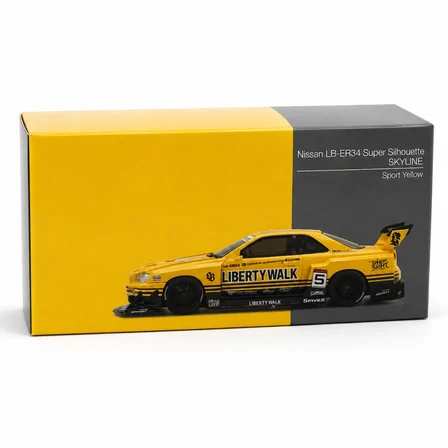 Mey İthalat Model Araç 1/64  LB-ER34 Super Silhouette SKYLINE Sport Yellow