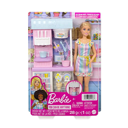CEYLAN ADAM Nessiworld HCN46 Barbie Dondurma Dükkanı Oyun Seti, Barbie Ben Büyüyünce