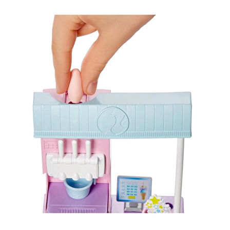 CEYLAN ADAM Nessiworld HCN46 Barbie Dondurma Dükkanı Oyun Seti, Barbie Ben Büyüyünce