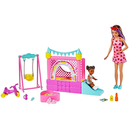 CEYLAN ADAM Nessiworld HHB67 Barbie  Bebek Bakıcısı Skipper Oyun Evi Seti