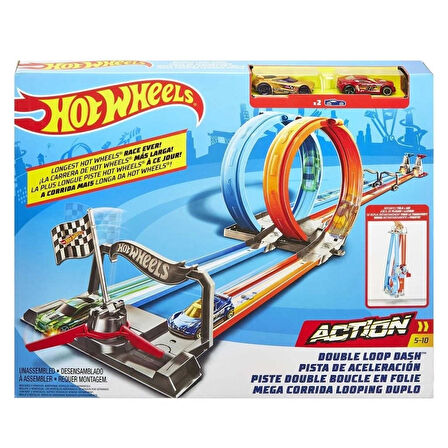 CEYLAN ADAM  GFH85 Hot Wheels Çift Çemberde Depar Pist Seti