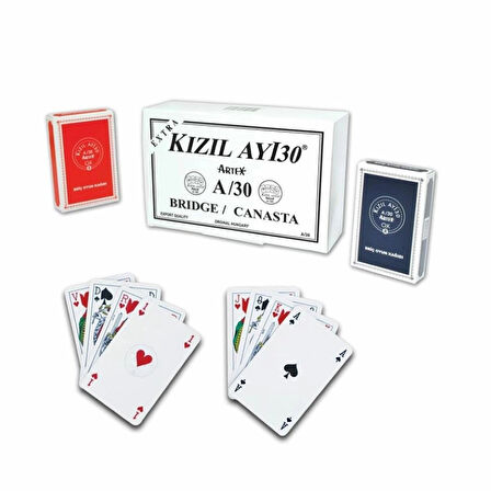 CEYLAN ADAM Nessiworld   1030165 Ext Kızıl Ayı Artex A30 Oyun Kağıdı -Star Okey