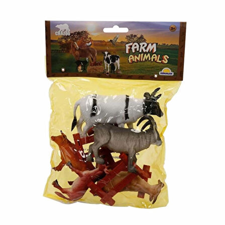 CEYLAN ADAM Nessiworld 0708 Çiftlik Hayvanları Poşetli Hayvan Oyun Seti Orta Boy- Sunman