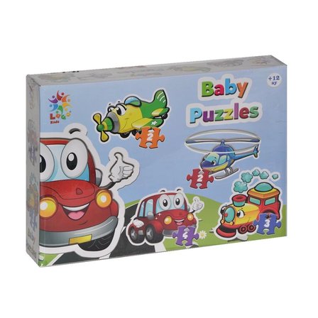 Mey İthalat® LCBYB00 Kids Baby Puzzles - Taşıtlar / 2+2+3+4 Parça Puzzle / +1 yaş
