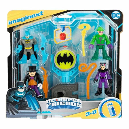 CEYLAN ADAM Nessiworld HFD47 Imaginext, Bat-Tech Bat-Signal Figür Seti, DC Super Friends