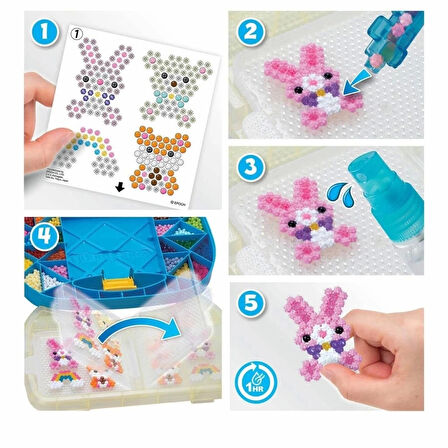 CEYLAN ADAM Nessiworld 31912 AquaBeads Çantalı Başlangıç Seti 900 parça +4 yaş