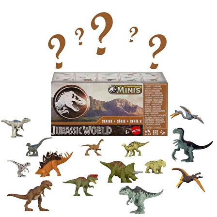 CEYLAN ADAM Nessiworld GWP38 Jurassic World Sürpriz Paketli Mini Dinozor Figürleri