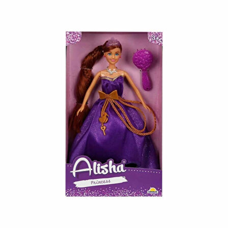 CEYLAN ADAM Nessiworld 0835 SUN-RST-SIS-MNK Alisha Prenses Uzun Saçlı Aksesuarlı Bebek Set 29 cm 3renk -Sunman