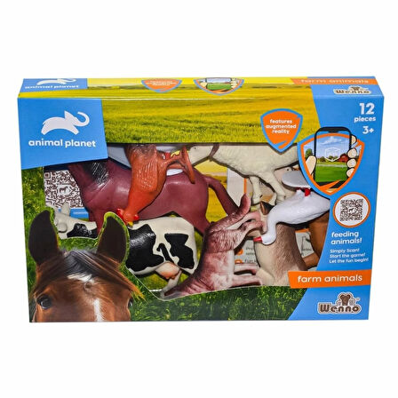 CEYLAN ADAM  SH-D5904 Kutulu 12 Parça Çiftlik Hayvanları - Vardem Oyuncak