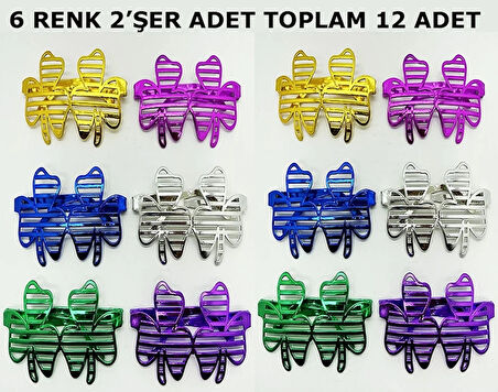 CEYLAN ADAM     Vegas Casino Kupa Sinek Temalı Parti Gözlüğü 6 Renk 12 Adet