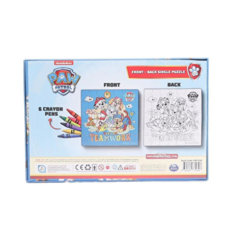 CEYLAN ADAM  PW7930 Paw Patrol Boyamalı Puzzle -Laço