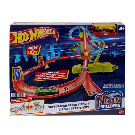 CEYLAN ADAM  HPC07 Hot Wheels Neon Yarışlar Çoklu Yarış Heyecanı Pist Seti