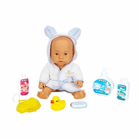 CEYLAN ADAM Nessiworld 030031 Sunman, Bebelou Banyo Zamanı Bebek Seti, 35 cm / +3 yaş