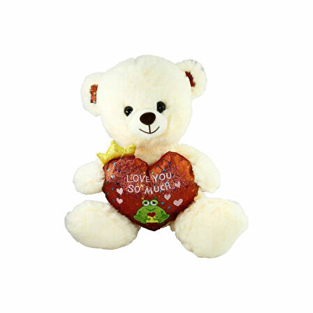 CEYLAN ADAM   PJH2323 Peluş Kalpli Ayı Love You 30 cm