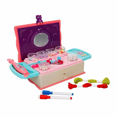 CEYLAN ADAM  3662  Pretty Pinky 3'ü 1 Arada Boncuk Yapım Seti -Sunman