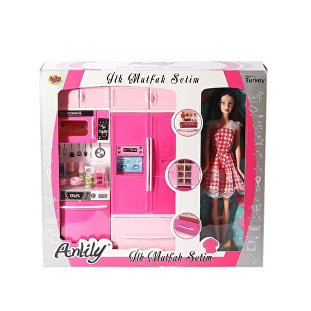 CEYLAN ADAM  02318 Anlily Bebekli Mutfak Dolabı Oyun Seti -Oydaş