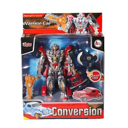 CEYLAN ADAM  HW-668-1-2 Işıklı Dönüşebilen Robot Araba -Vardem